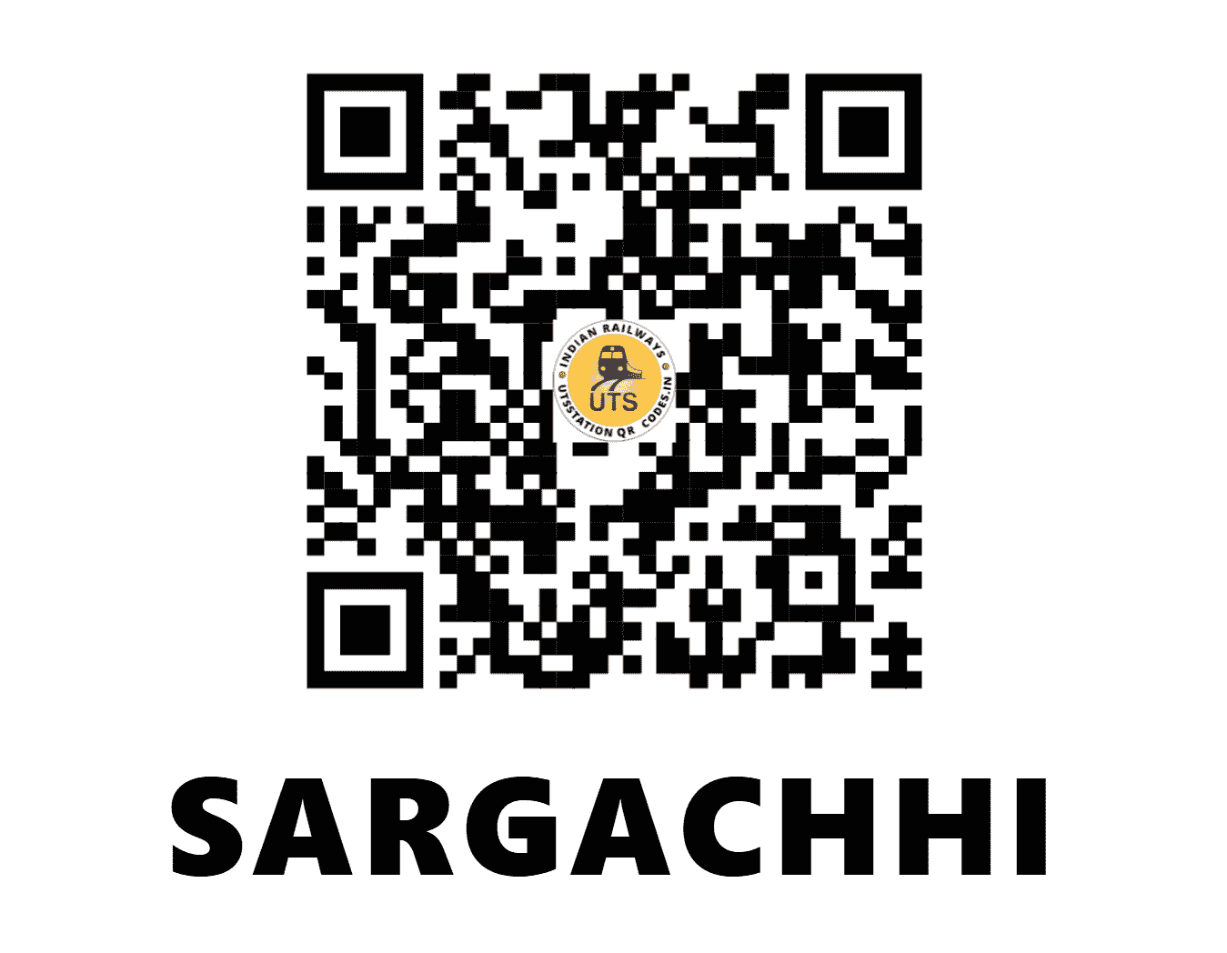 UTS QR Code for SARGACHHI - SGV (ER - WEST BENGAL)